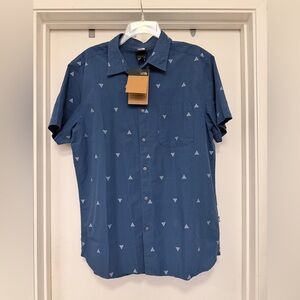 North Face Men's ShortSleeve Baytrail Jacquard Shirt - blue/white NWT - size L
